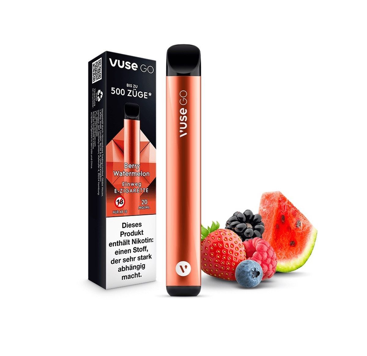 Vuse GO 700 Berry Watermelon 20mg (1 Stück) Vape / E Shisha - Online ...