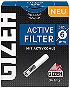 Gizeh Black Active Slim Filter mit Aktivkohle 34 Stück